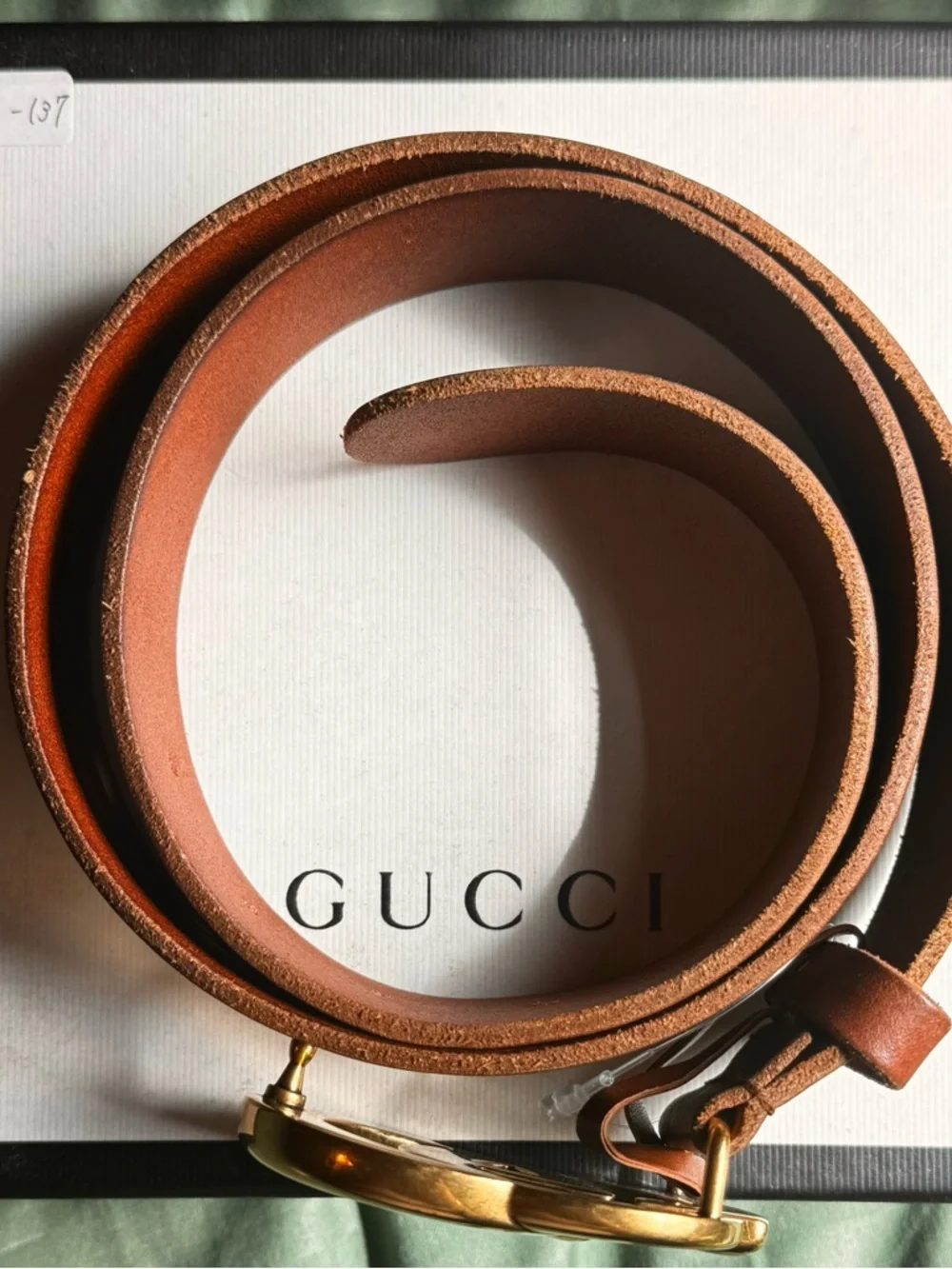 Gucci Leather Belt Size 102/16 Brown Made in Italy - Picture 3 of 5